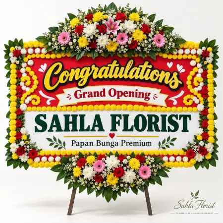 Papan Bunga Ucapan Selamat Cibarusah